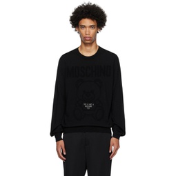 Black Embroidered Sweater 232720M201008