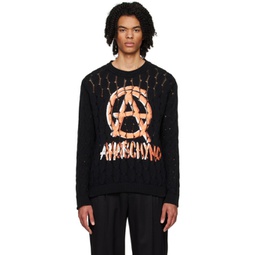 Black Anarchy Sweater 232720M201005