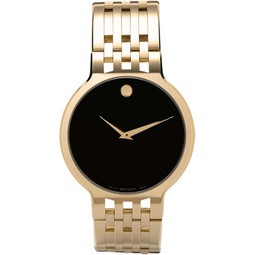 Movado Mens 606068 Esperanza Gold-Plated Stainless-Steel Watch