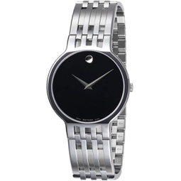 Movado Mens 606071 Esperanza Stainless-Steel Bracelet Black Dial Watch