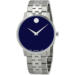 Movado Mens Museum Classic Blue Dial Stainless Steel Watch 0607212