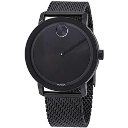 Movado Bold Black Dial Black Ion-Plated MeshMens Watch 3600562