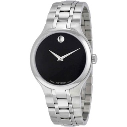 Movado Museum Black Museum Dial Stainless Steel Mens Watch 0606367