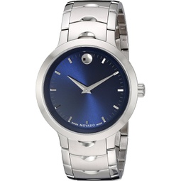 Movado Mens Swiss Quartz Stainless Steel Watch, Color: Silver-Toned (Model: 0607042)