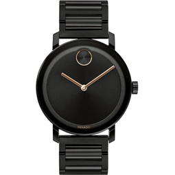Movado Bold Evolution Mens Swiss Qtz Stainless Steel and Bracelet Casual Watch, Color: Black (Model: 3600752)