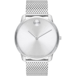 Movado Bold Mens Swiss Quartz Stainless Steel and Mesh Bracelet Watch, Color: Silver (Model: 3600832)