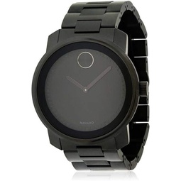 Movado Bold Black Dial Stainless Steel Mens Watch 3600471