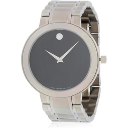 Movado Stiri Stainless Steel Black Dial Watch 0607277