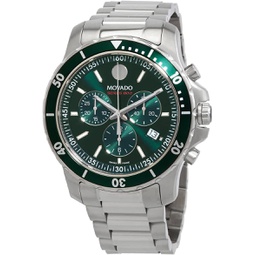 Movado Series 800 Chronograph Quartz Green Dial Mens Watch 2600179