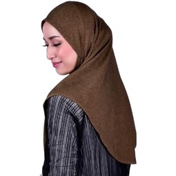 MuLanLegend Handmade Denim Hijab One Piece Instant Slip on Head Scarf Lightweight Stretchy Soft & Comfortable(L Size)