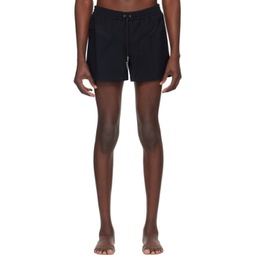 Black Paneled Swim Shorts 241345M208002