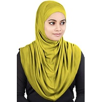 MyBatua Womens 2-Piece Al-Amira Hijab with Under Scarf/Cap/Bonnet in Soft Viscose Jersey, Ready to Wear HJ-129
