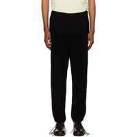 Black Pleated Trousers 231992M191002