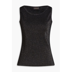 Metallic cashmere-blend tank