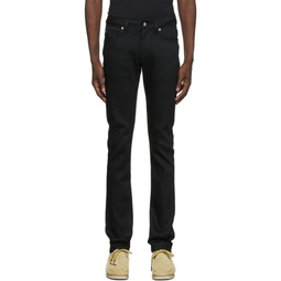 Black Slubbed Skinny Guy Jeans 221527M186010