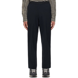 Navy Wide Easy Trousers 241467M191023