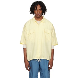 Yellow Open Collar Shirt 241467M192007