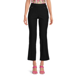 Flat Front Flared Pants