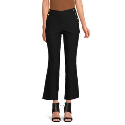 Button Ankle flare Pants
