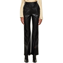 Black Masa Vegan Leather Trousers 222845F087008