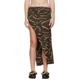 Brown Taina Midi Skirt 222845F092008