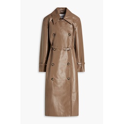 Beda faux leather trench coat