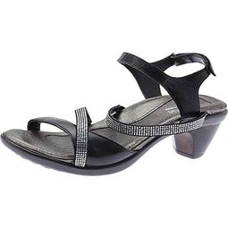 Naot Footwear Innovate Women’s Heel Rhinestone Sandal with Cork Footbed and Arch Support Footbed - Adjustable Ankle Strap - Comfort and Support  Lightweight and Perfect for Travel