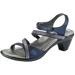 Naot Footwear Innovate Women’s Heel Rhinestone Sandal with Cork Footbed and Arch Support Footbed - Adjustable Ankle Strap - Comfort and Support  Lightweight and Perfect for Travel