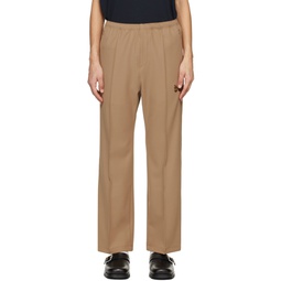 Brown Drawstring Trousers 241821F087006