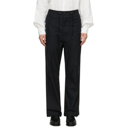 Black String Fatigue Trousers 241821F087010