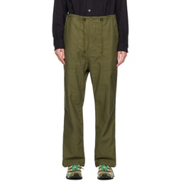Green String Fatigue Trousers 232821F087001