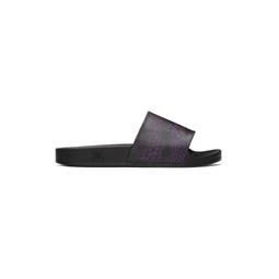 Black   Purple Papillion Shower Sandals 221821M234003