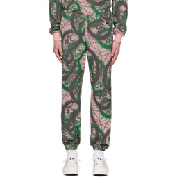 Green Zipped Sweatpants 231821M190038