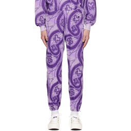 Purple Zipped Sweatpants 231821M190037