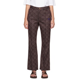 Brown Boot Cut Trousers 222821F069001