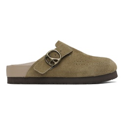 Taupe Suede Clogs 241821F121000