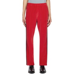 Red Narrow Track Pants 232821M190006