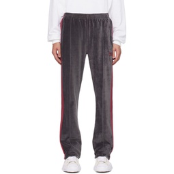 Gray Embroidered Sweatpants 232821M190021