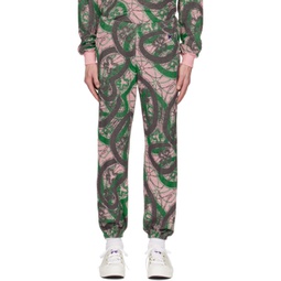 Green Zipped Sweatpants 231821M190038