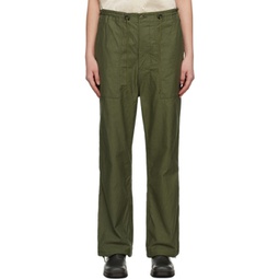 Green Fatigue Trousers 231821F087006