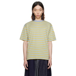 Blue & Yellow Stripe T-Shirt 241821M213012