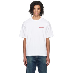 White Printed T Shirt 232019M213027