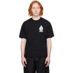 Black Printed T Shirt 232019M213026