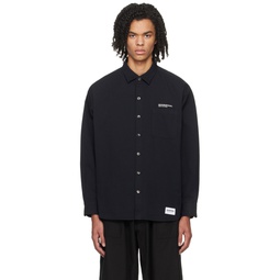 Black Embroidered Shirt 241019M192002