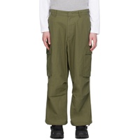 Green Wide Cargo Pants 241019M188001