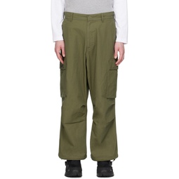 Green Wide Cargo Pants 241019M188001