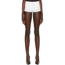 White Mini Tailored Shorts 221334F088001