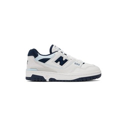 White   Navy 550 Sneakers 241402M237150