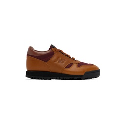 Tan   Burgundy Rainier Low Sneakers 231402M237173