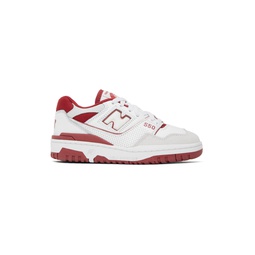 White   Red 550 Sneakers 232402F128103
